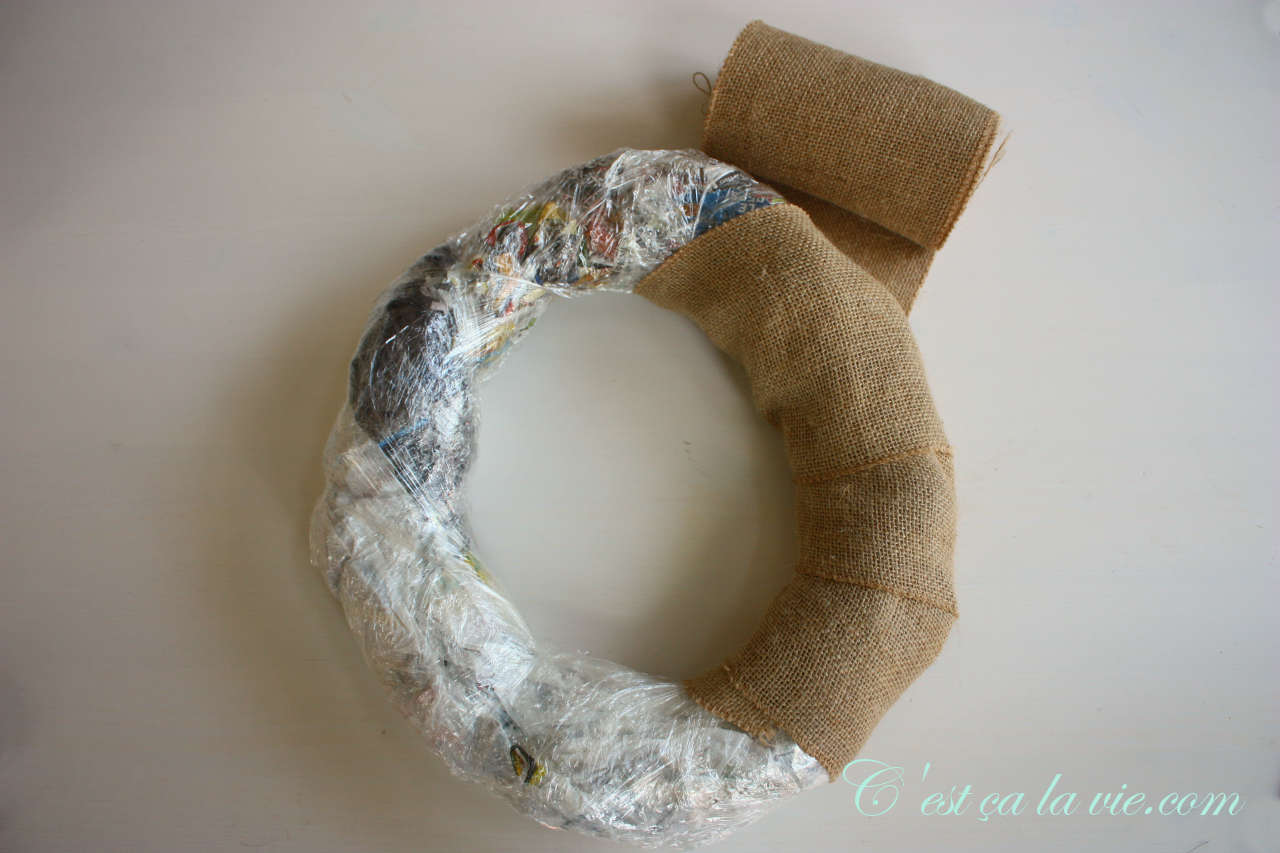 jute couronne d'automne,