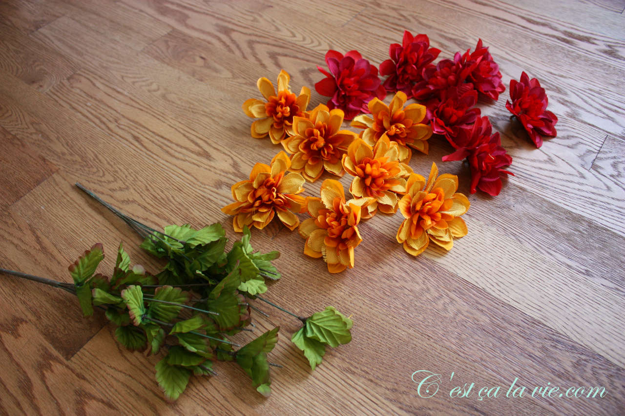 fleur couronne d'automne,