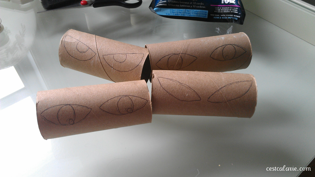 tracer yeux lumineux