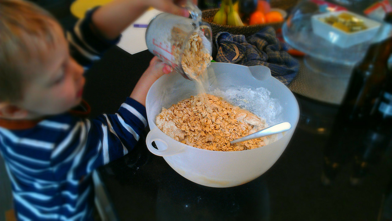 mélange préparation galettes