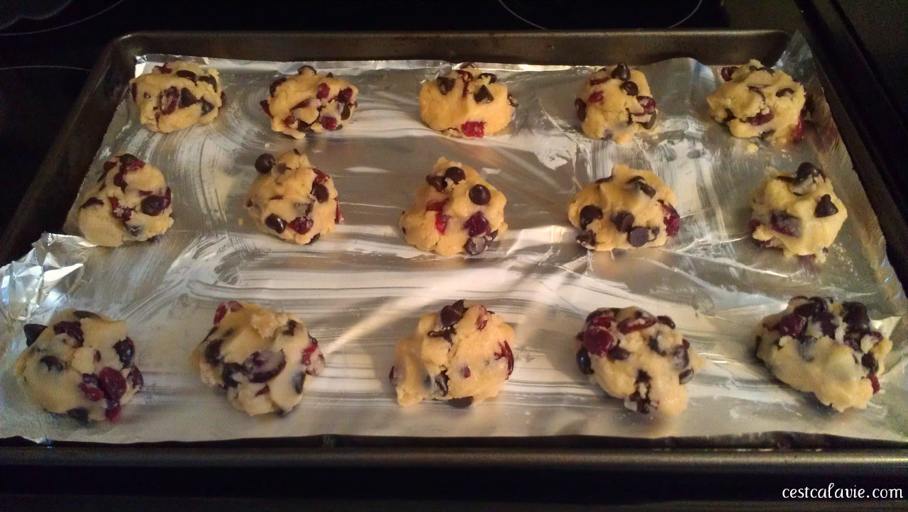 recette biscuits canneberges chocolat