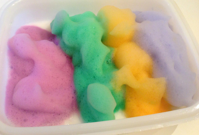 bain mousse colorée enfant