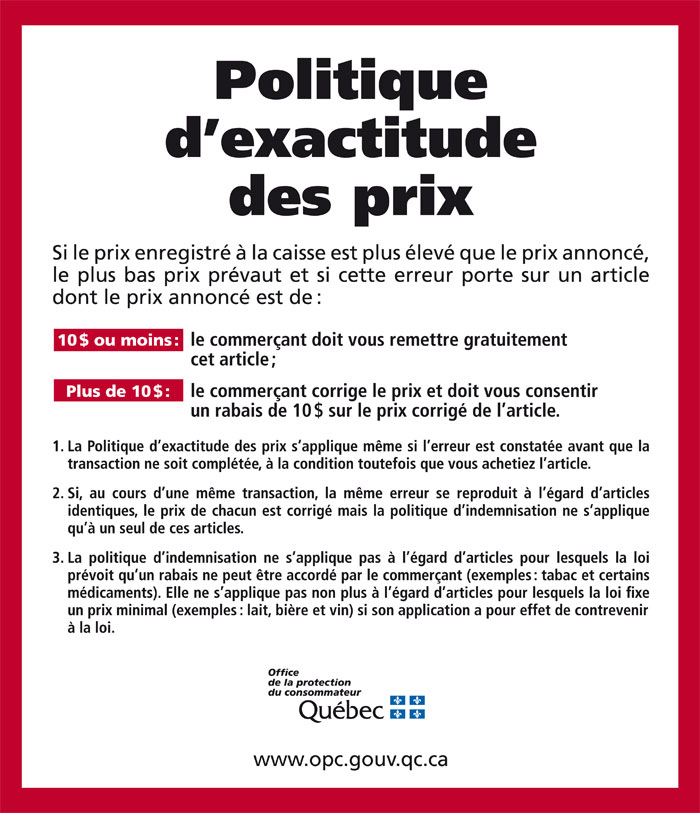 Politique Exactitu de Prix