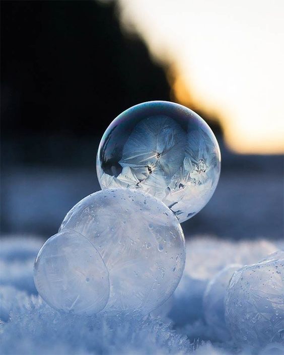 bulles savon hiver
