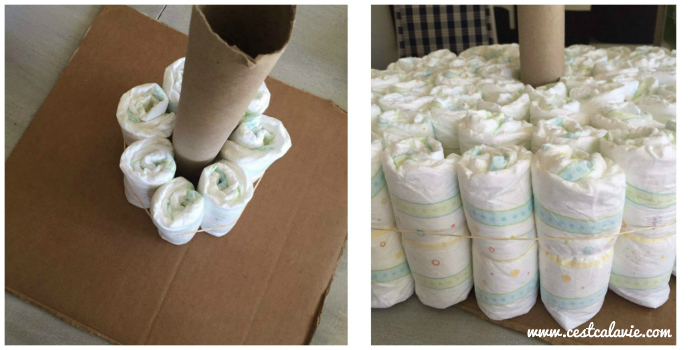 gâteau de couches pour un shower