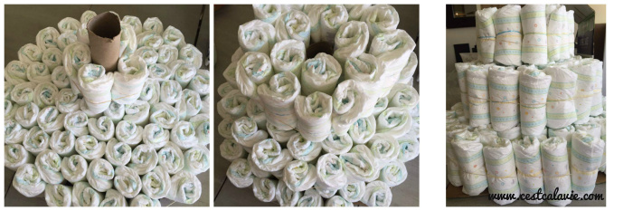 gâteau de couches de naissance