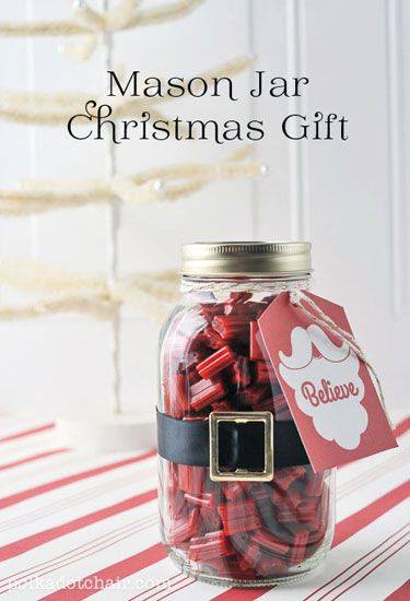 pot masson avec bonbons pour noël